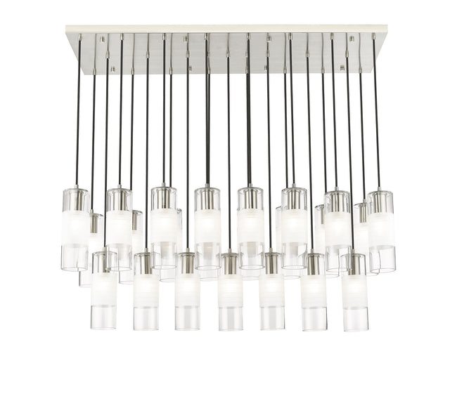 824P-23L-BN - Alton 23 Light Linear 54" Chandelier - Brushed Nickel