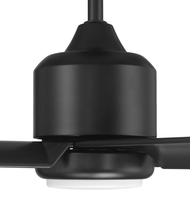 QUL52FB4-NWF - Quell 52" Indoor/Outdoor Ceiling Fan no Wifi 52" 4 Blade Indoor Outdoor Ceiling Fan with Light Kit - Flat Black