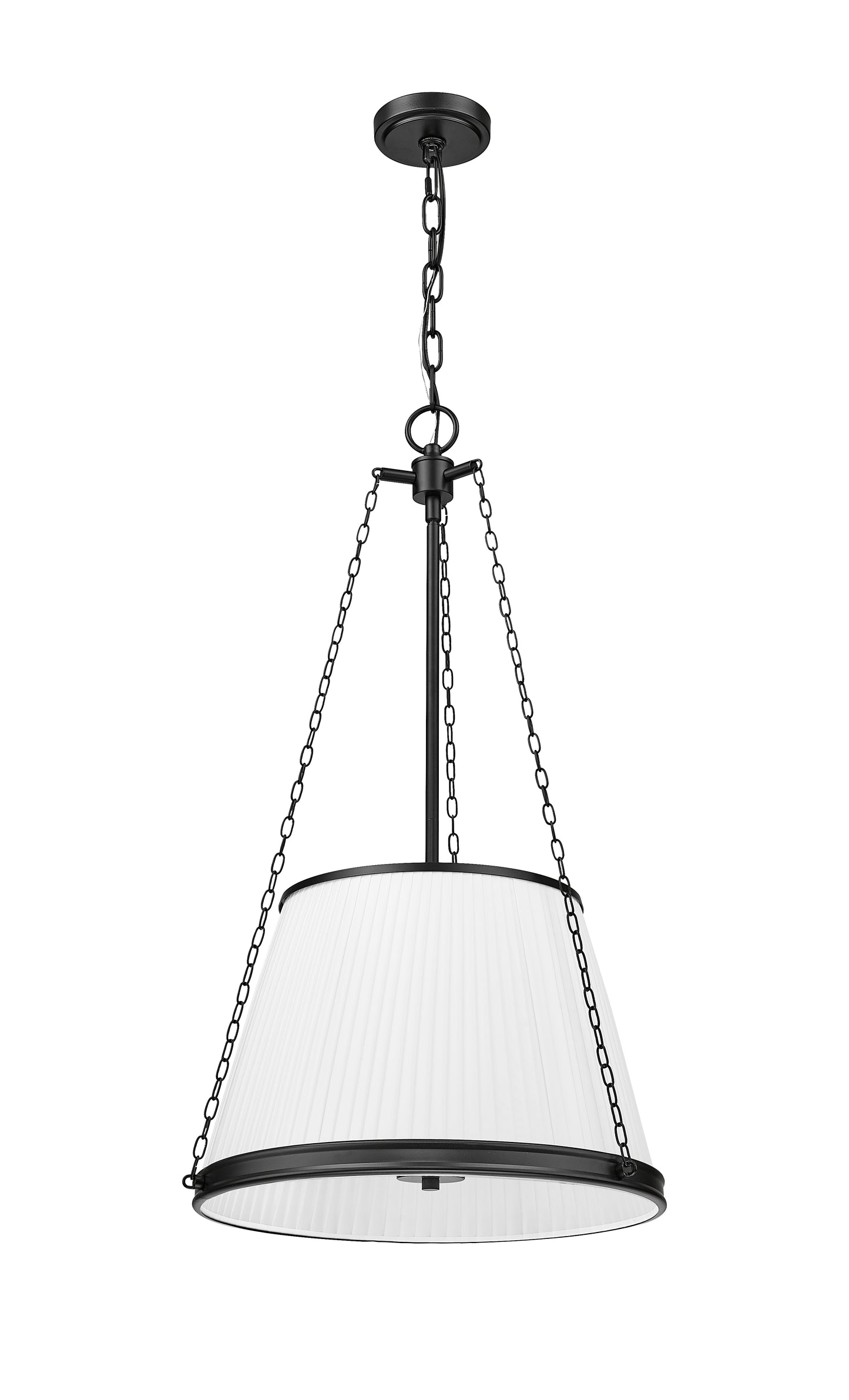 1954P18-MB - Madeline 5 Light 18" Pendant - Matte Black