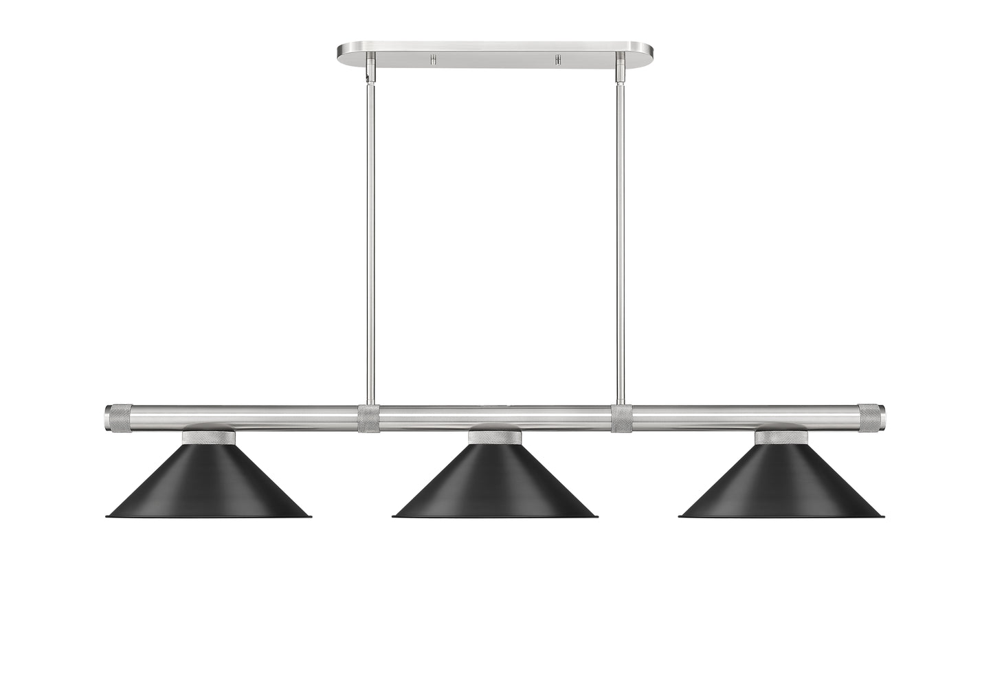 3050-3BN-MB15 - Vanguard 3 Light 58" Billiard - Brushed Nickel