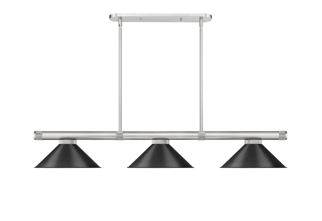 3050-3BN-MB15 - Vanguard 3 Light 58" Billiard - Brushed Nickel