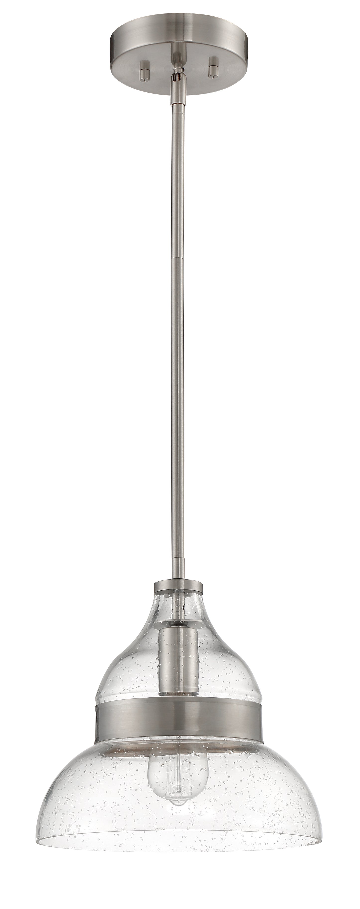 P960BNK1 - Pendant 1 Light 10.5" Wide Mini Pendant - Brushed Nickel