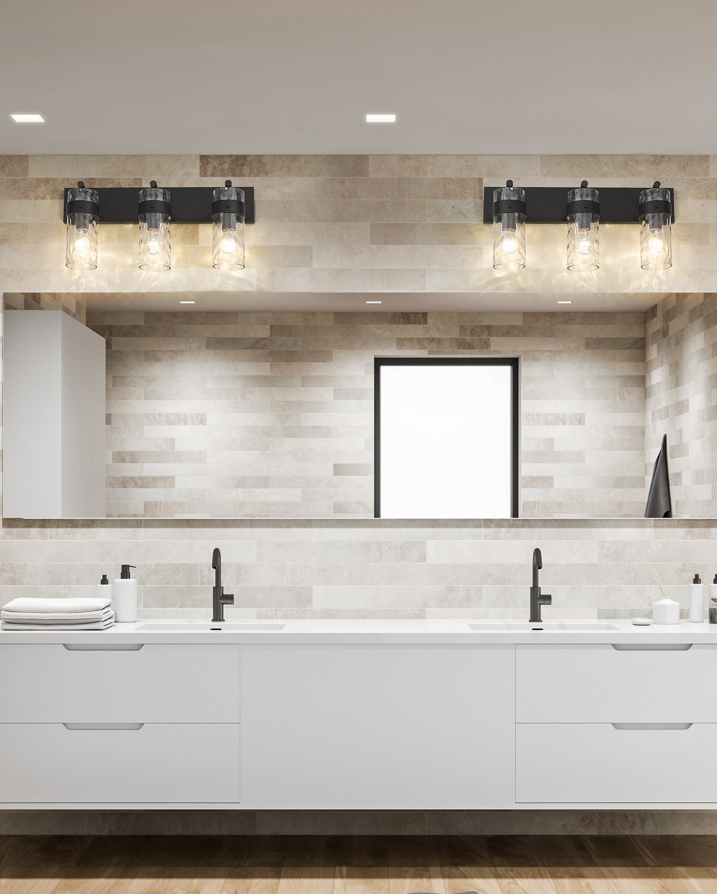 3035-3V-MB - Fontaine 3 Light 24" Vanity - Matte Black