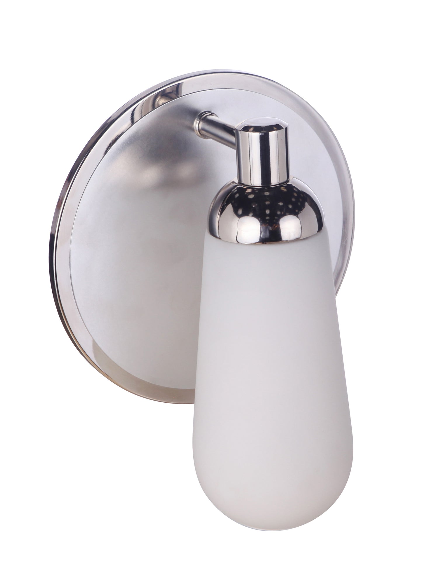 13107BNKPLN1 - Riggs 1 Light 9" High Wall Sconce - Brushed Polished Nickel / Polished Nickel