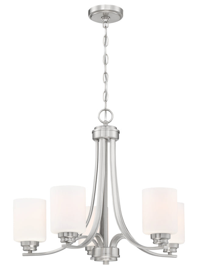 50525-BNK-WG - Bolden 5 Light 24" Wide Chandelier - Brushed Nickel