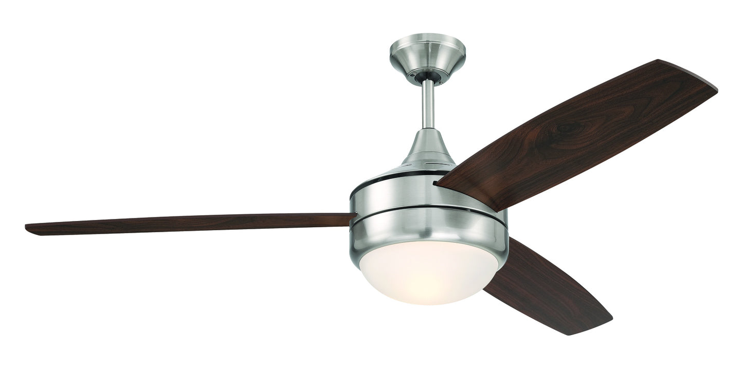 PHZ52BNK3 - Phaze II 3-Blade 52" 3 Blade Ceiling Fan with Light Kit - Brushed Nickel
