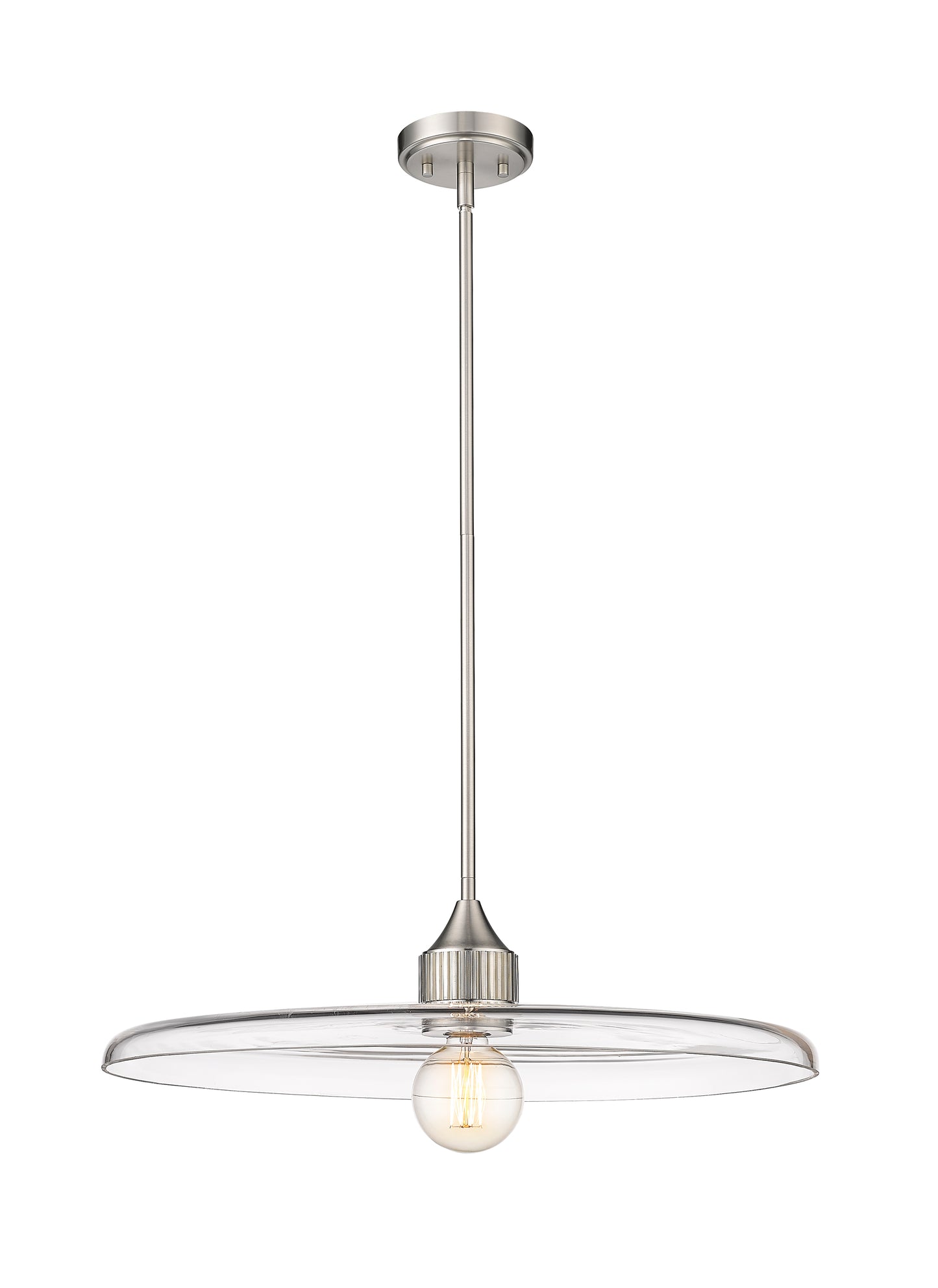 821P24-BN - Paloma 1 Light 24" Pendant - Brushed Nickel