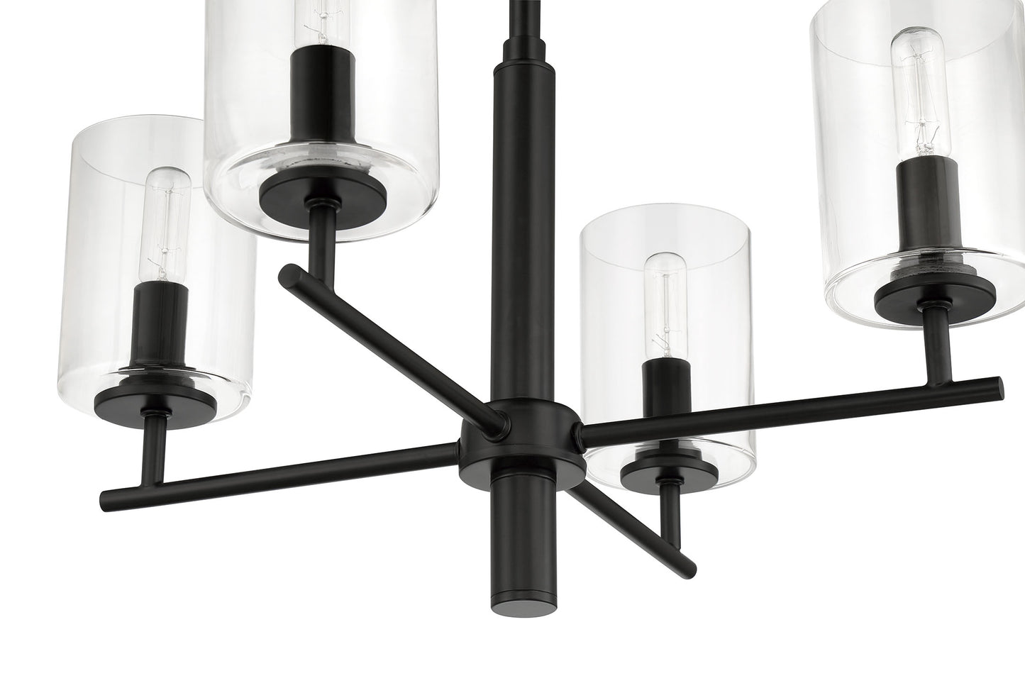 55624-FB - Hailie 4 Light 20" Wide Chandelier - Flat Black