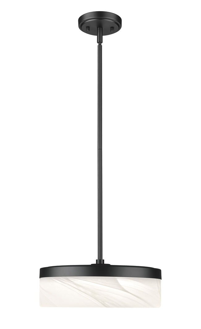 827P13-MB-LED - Renaud 1 Light 13" Pendant - Matte Black