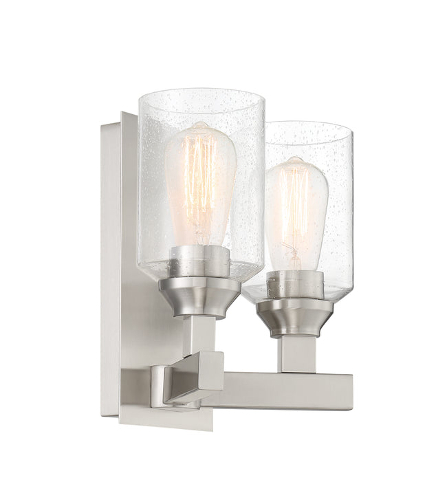 53162-BNK - Chicago 2 Light 10" High Wall Sconce - Brushed Nickel