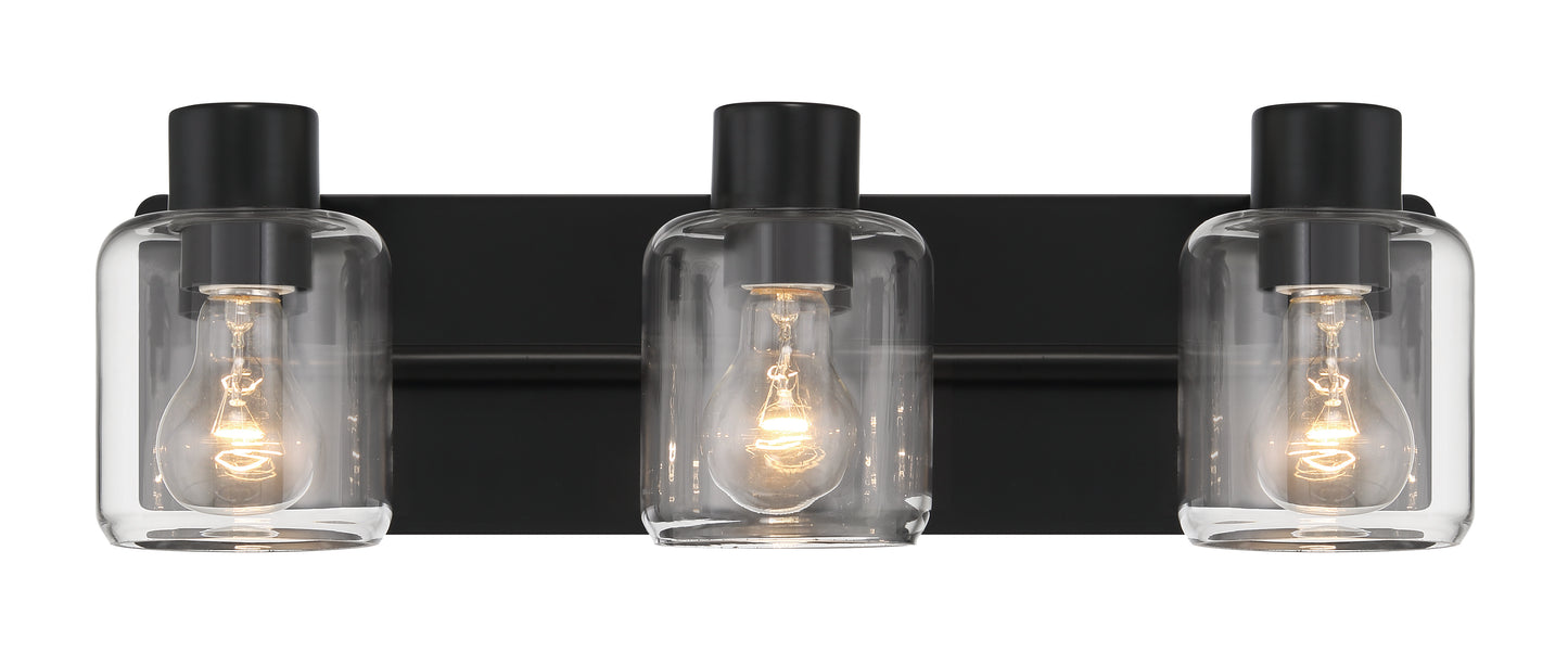 17720FB3 - Rori 3 Light 20" Wide Vanity Light - Flat Black