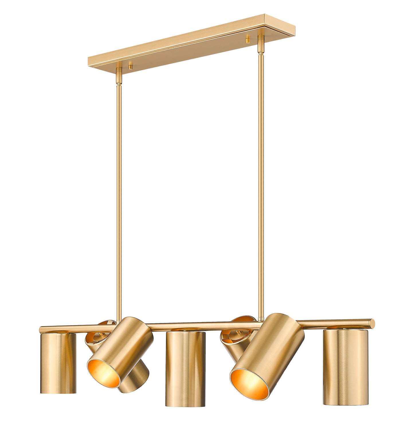 7520-7L-MGLD - Lumina 7 Light Linear 42" Chandelier - Modern Gold