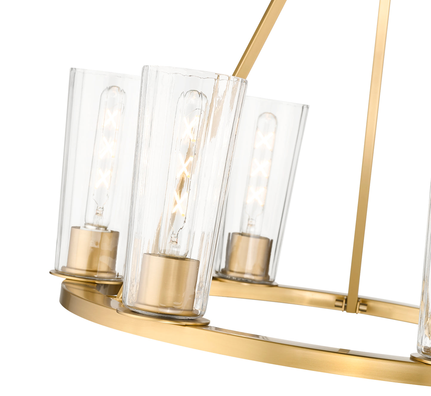 826-6MGLD - Titus 6 Light 26" Chandelier - Modern Gold