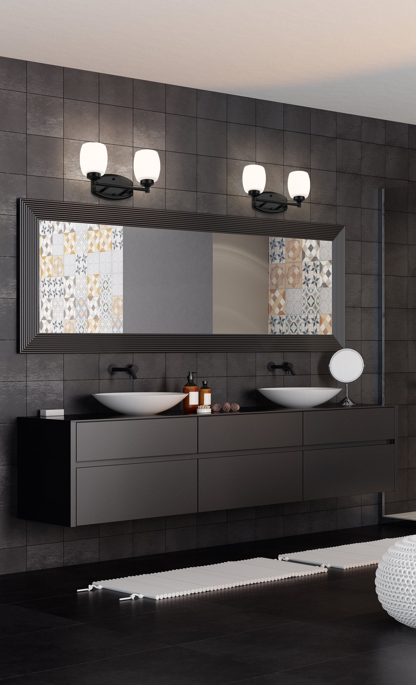 745-2V-MB - Kendrick 2 Light 14" Vanity - Matte Black