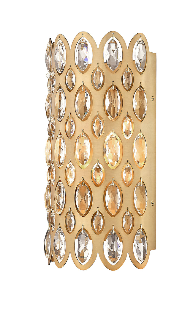 822-2S-HB - Dealey 2 Light Wall 14" Sconce - Heirloom Brass
