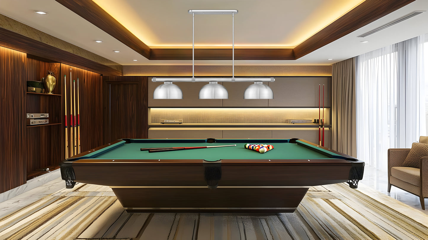 3050-3BN-D13BN - Vanguard 3 Light 58" Billiard - Brushed Nickel