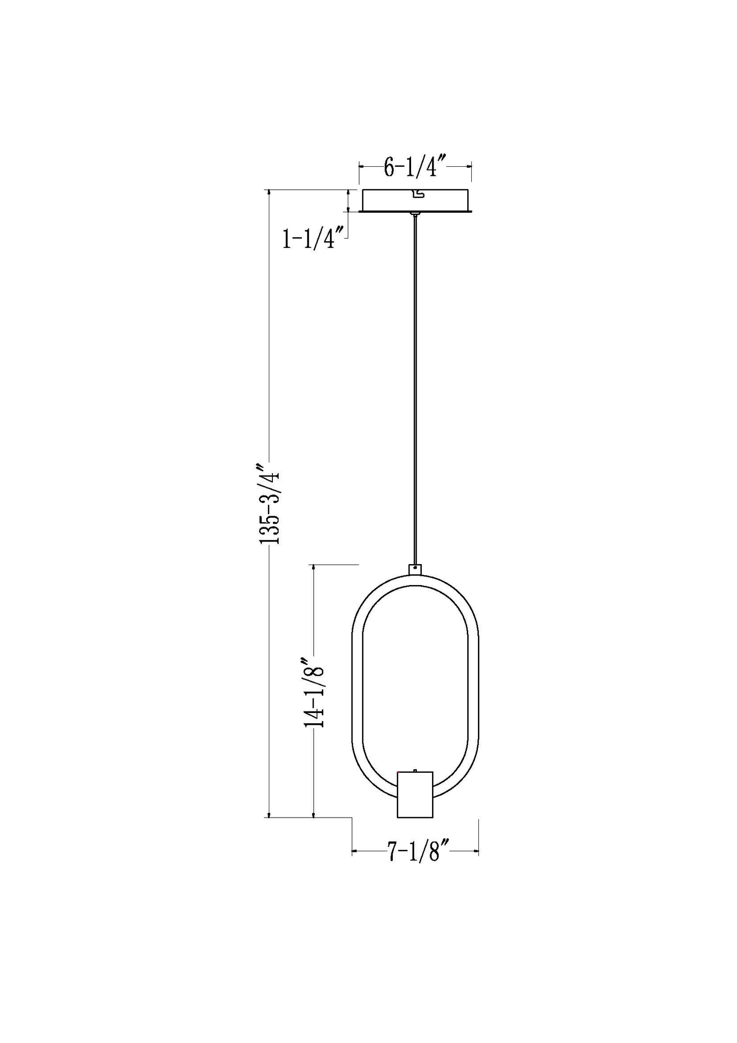 4101-7MB-LED - Saros 1 Light 7" Pendant - Matte Black