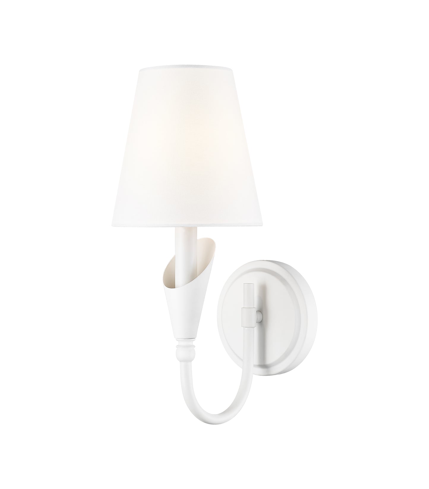 4014-1S-TW - Claudelle 1 Light Wall 14" Sconce - Tundra White