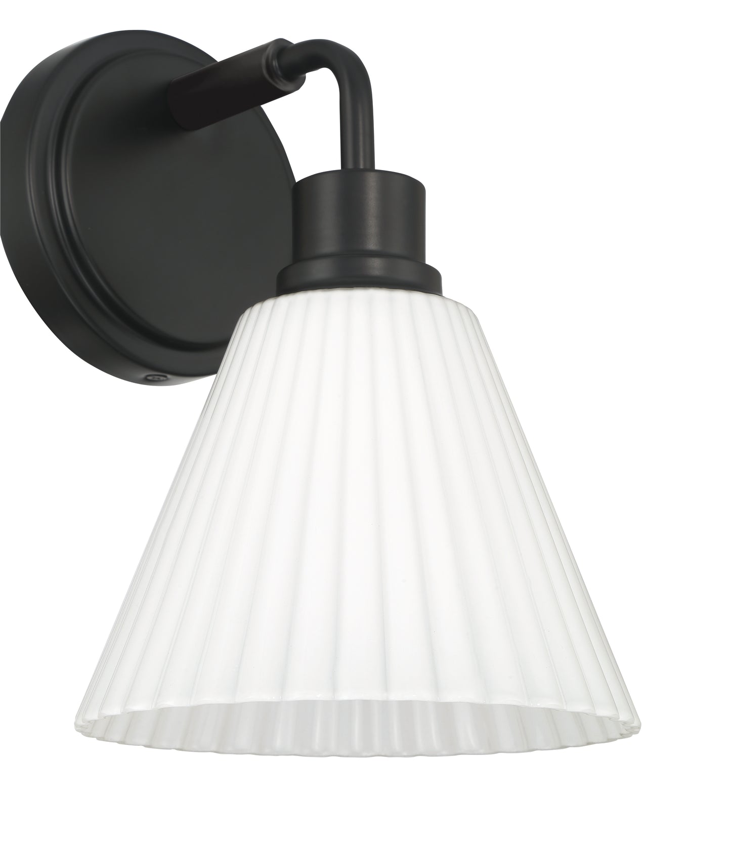62301-FB - Pleated II 1 Light 10.38" High Wall Sconce - Flat Black