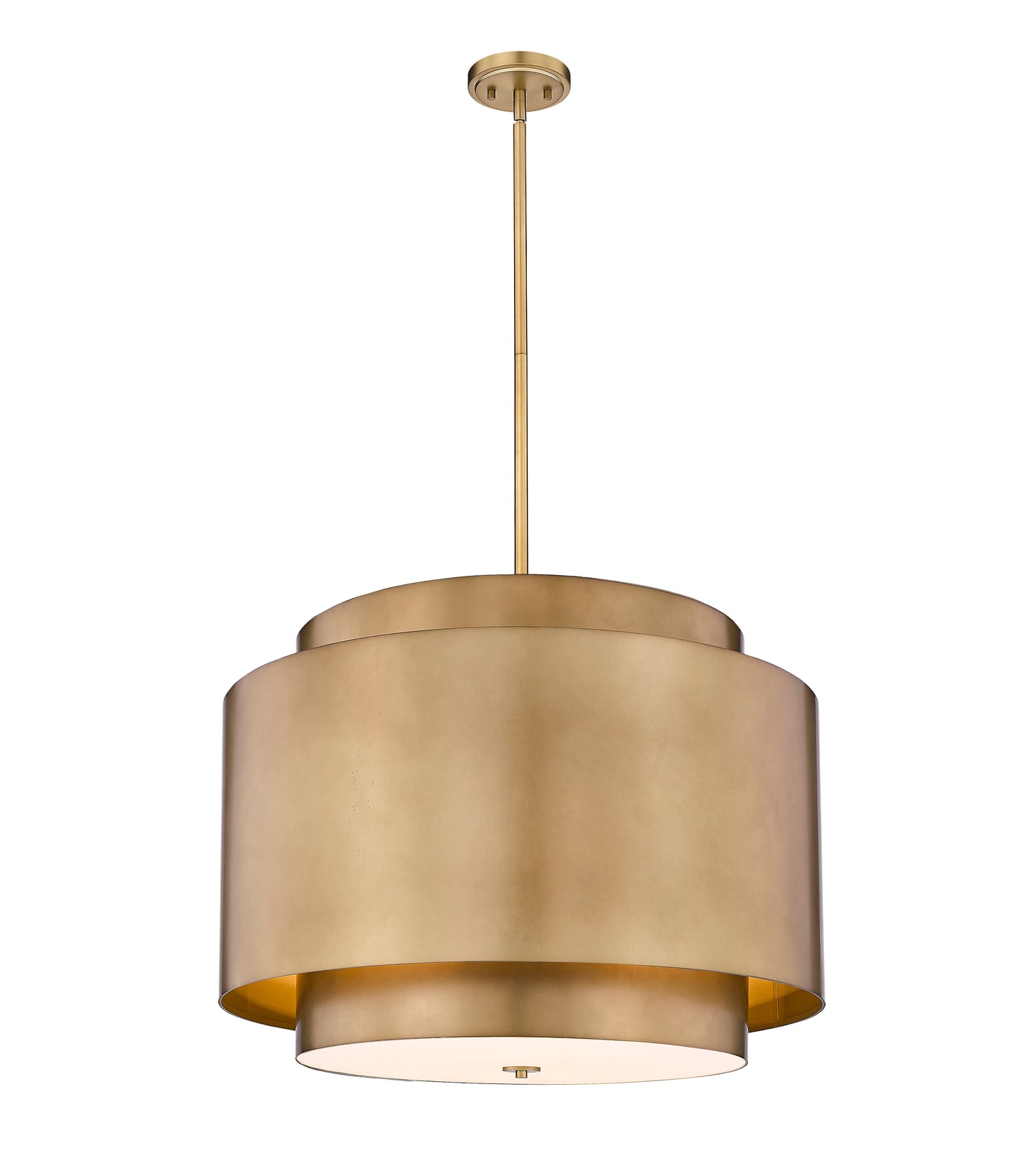 739P32-RB - Harlech 4 Light 32" Chandelier - Rubbed Brass
