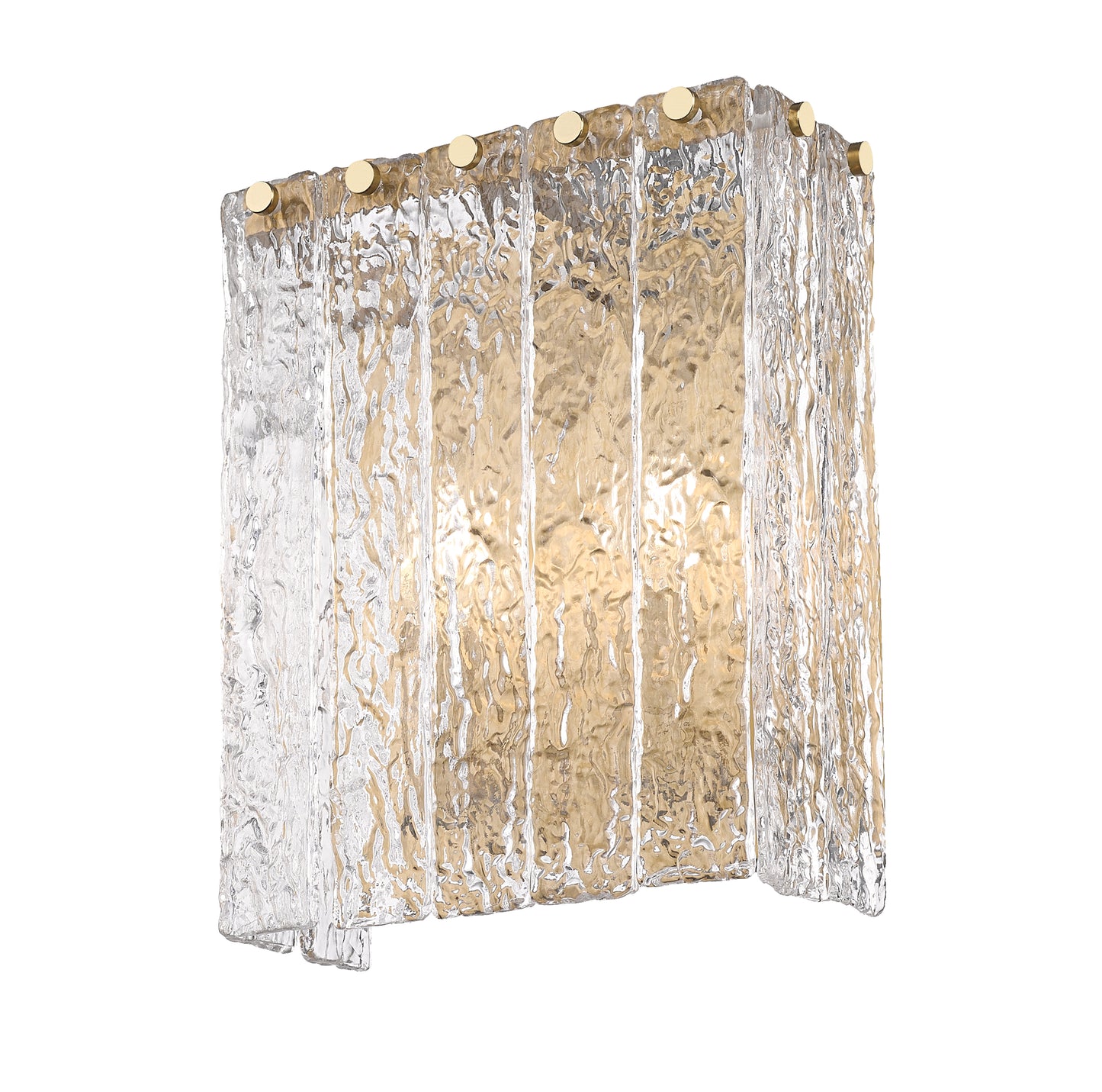 1943-2S-MGLD - Glacier 2 Light Wall 12" Sconce - Modern Gold