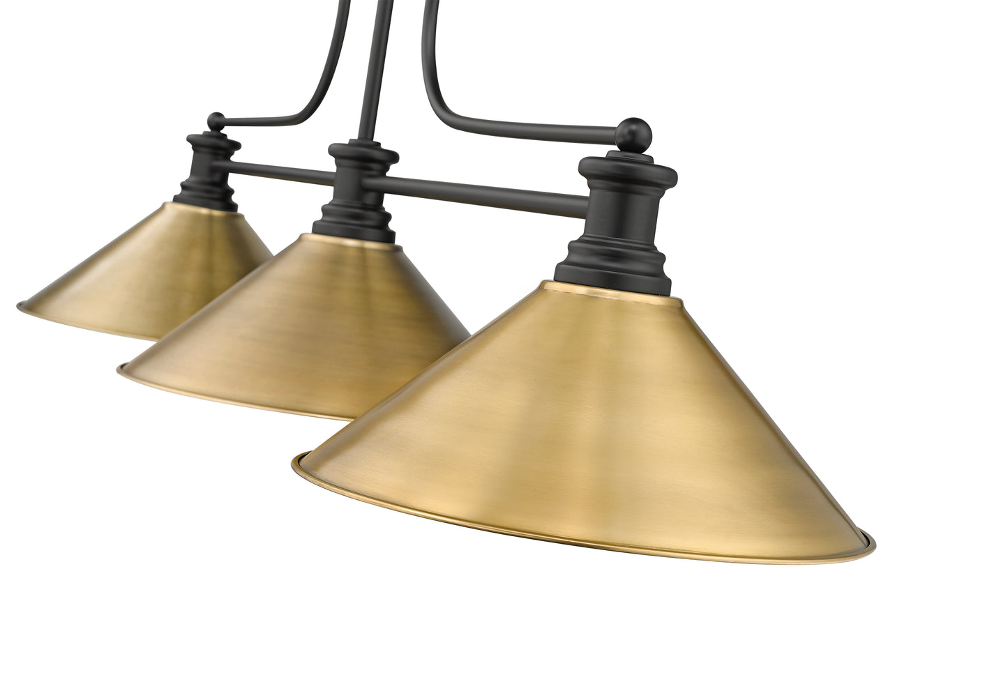 725-3MB-RB15 - Melange 3 Light 52" Billiard - Matte Black