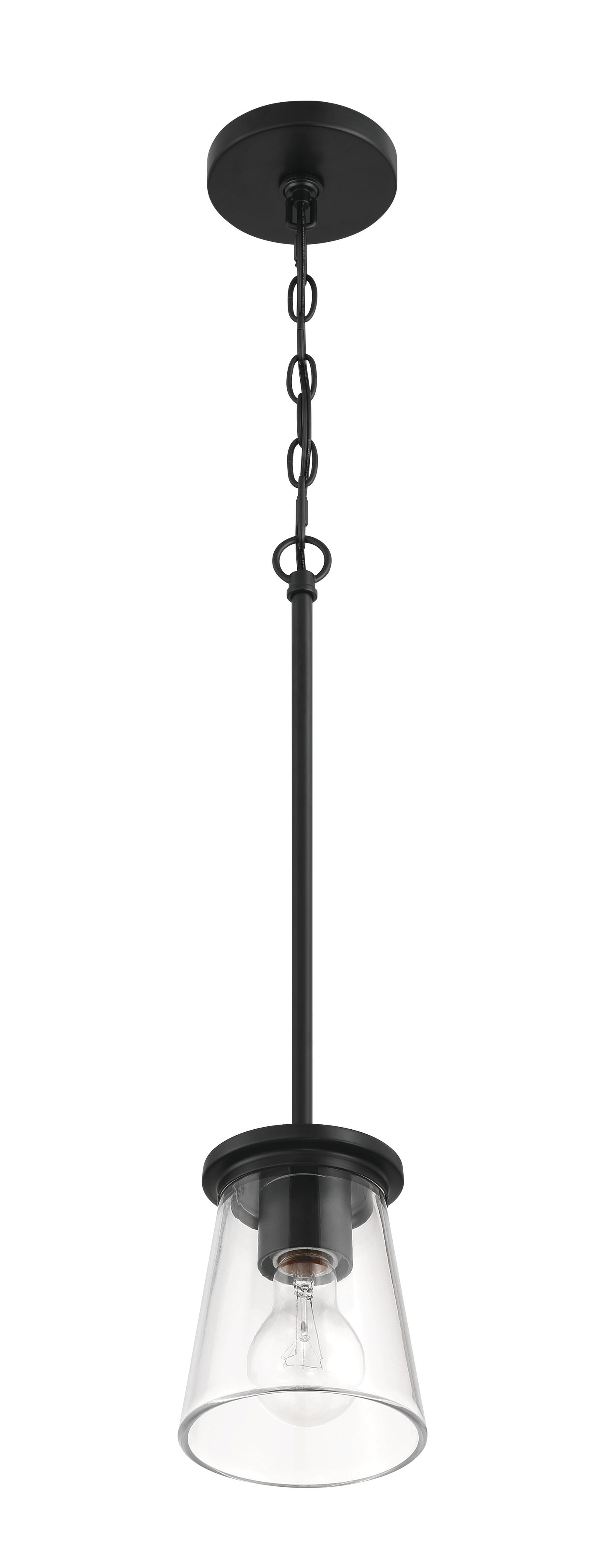 60491-FB - Connell 1 Light 5" Wide Mini Pendant - Flat Black