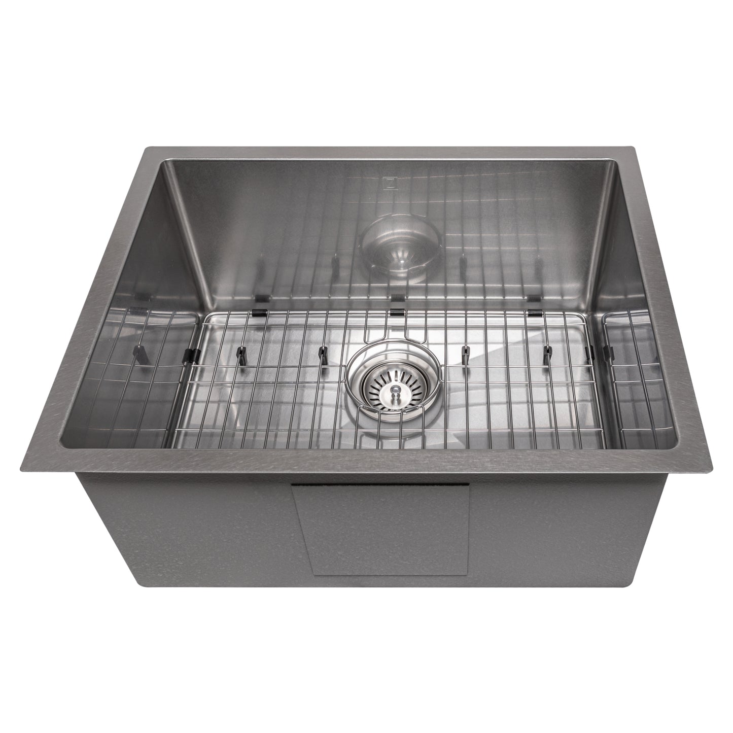 SRS-23S - 23" Meribel Undermount Single Bowl Satin Stainless Steel Kitchen Sink with Bottom Grid