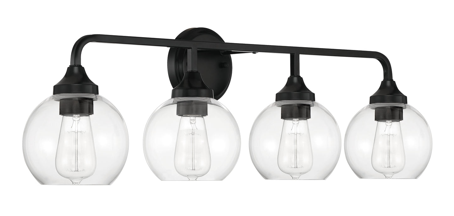 56204-FB - Glenda 4 Light 32" Wide Vanity Light - Flat Black