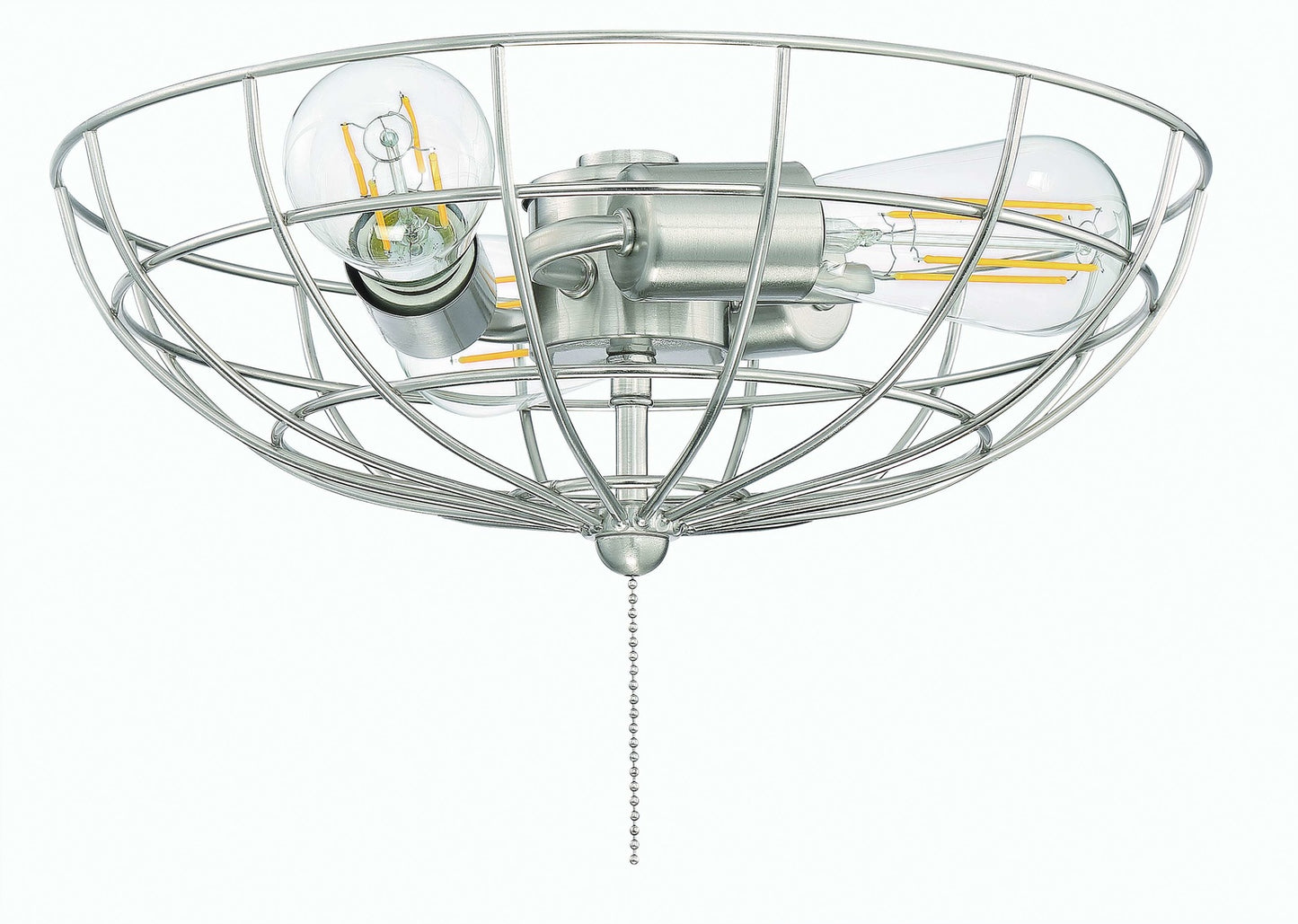 LK2801-BNK-LED - 3 Light Cage Bowl LED Light Kit in Brushed Polished Nickel
