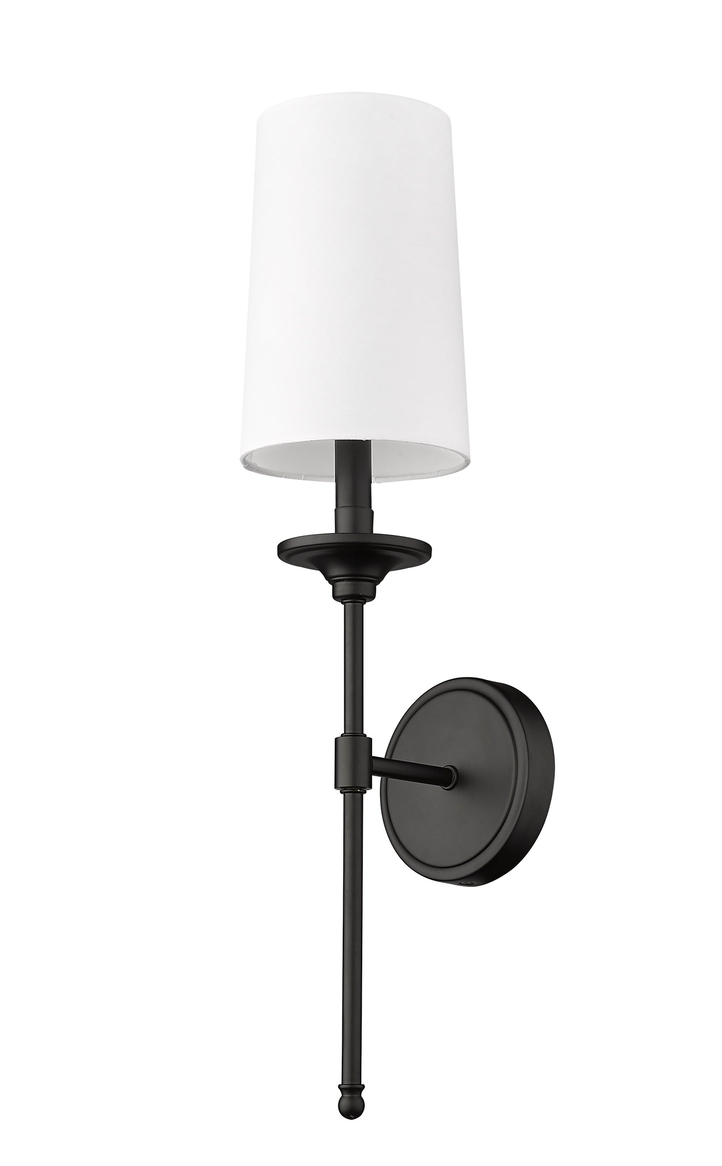 3033-1S-MB - Emily 1 Light Wall 24" Sconce - Matte Black