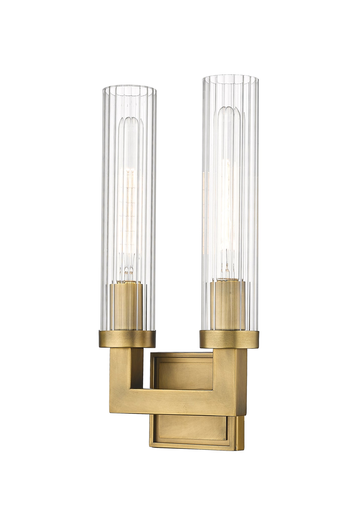 3031-2S-RB - Beau 2 Light Wall 17" Sconce - Rubbed Brass