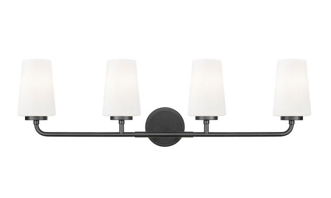 7005-4V-MB - Montford 4 Light 32" Vanity - Matte Black