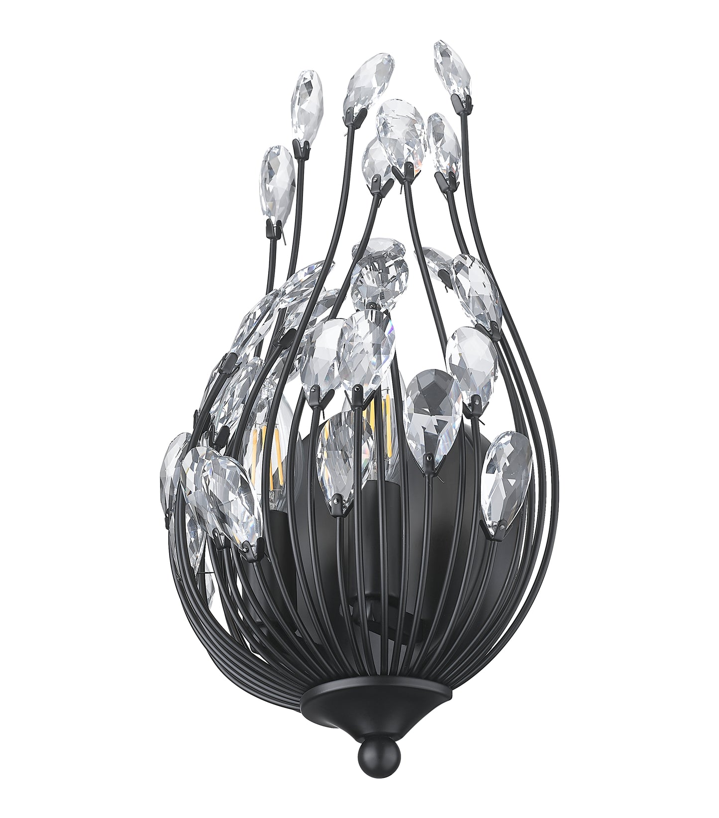 1957-2S-MB - Gabriella 2 Light Wall 16" Sconce - Matte Black