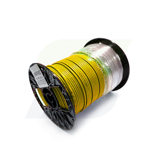 DTY-3012-500 - 12 AWG 30 mil Solid Copper Yellow Tracer Wire - 500 ft Roll