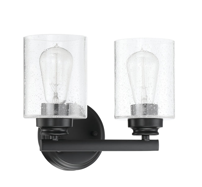 50502-FB - Bolden 2 Light 11" Wide Vanity Light - Flat Black