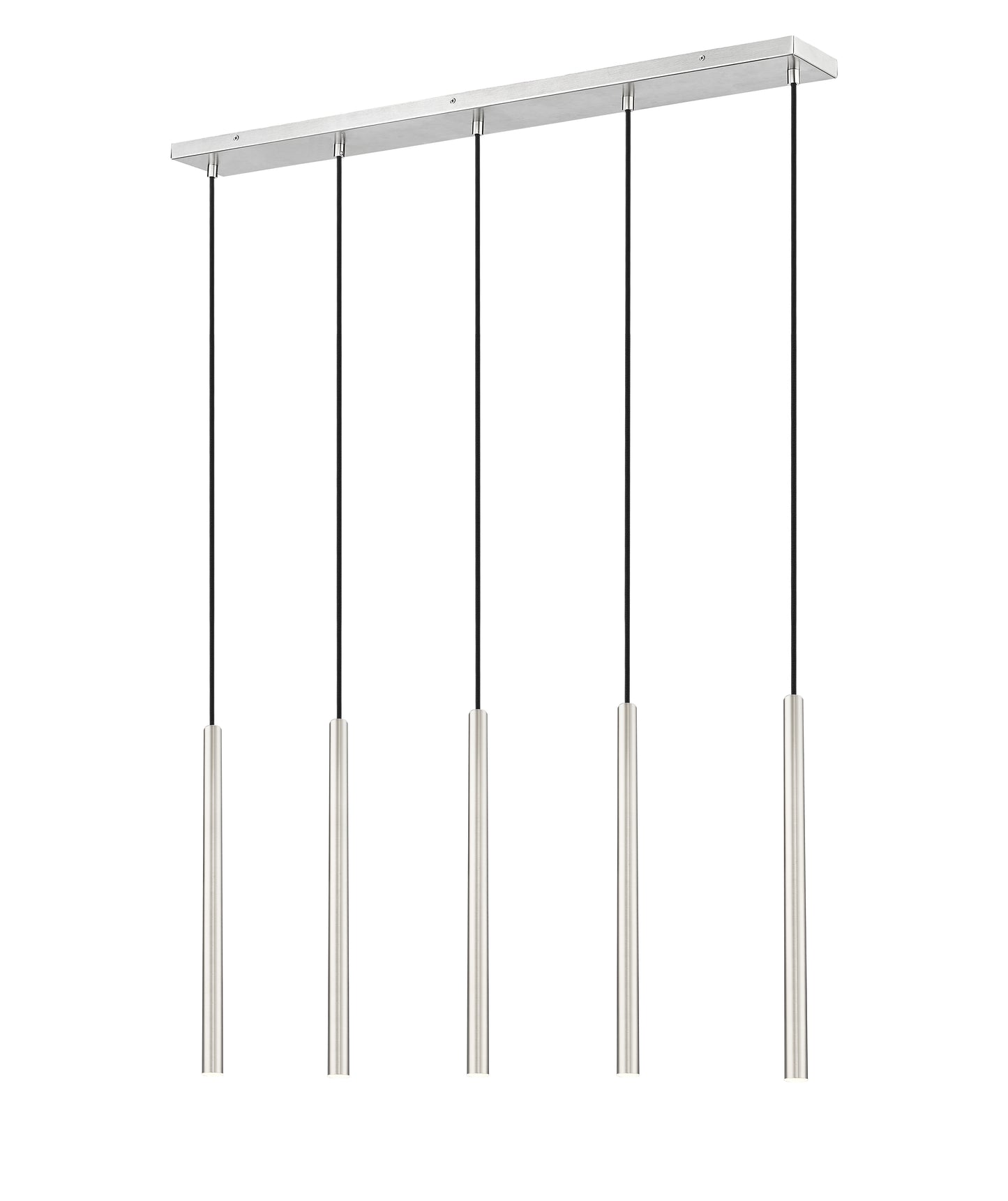 919MP24-5L-BN-LED - Forest 5 Light Linear 42" Chandelier - Brushed Nickel