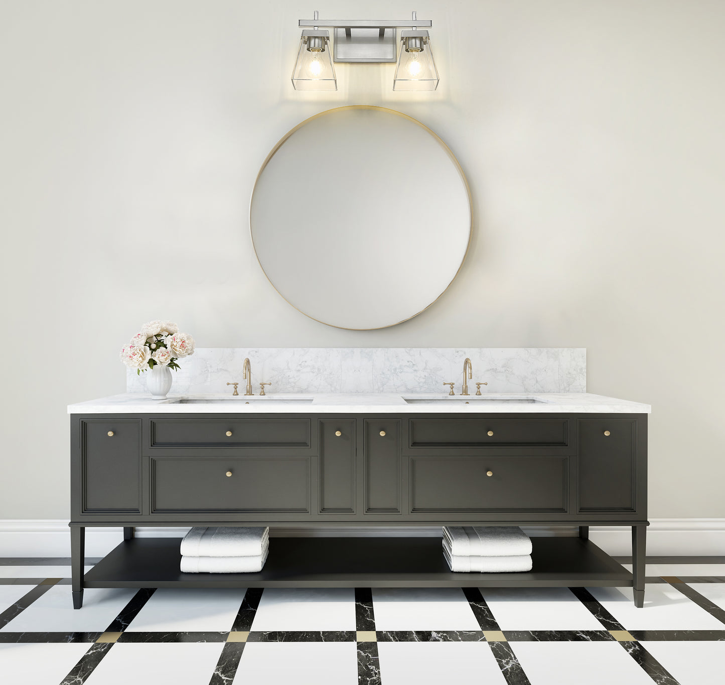 819-2V-BN - Lauren 2 Light 16" Vanity - Brushed Nickel