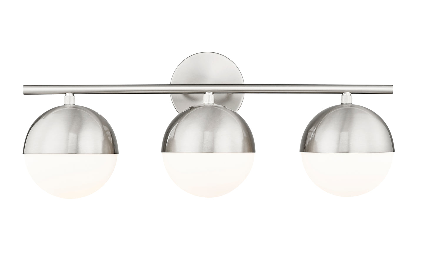 7517-3V-BN - Realm Sphere 3 Light 24" Vanity - Brushed Nickel