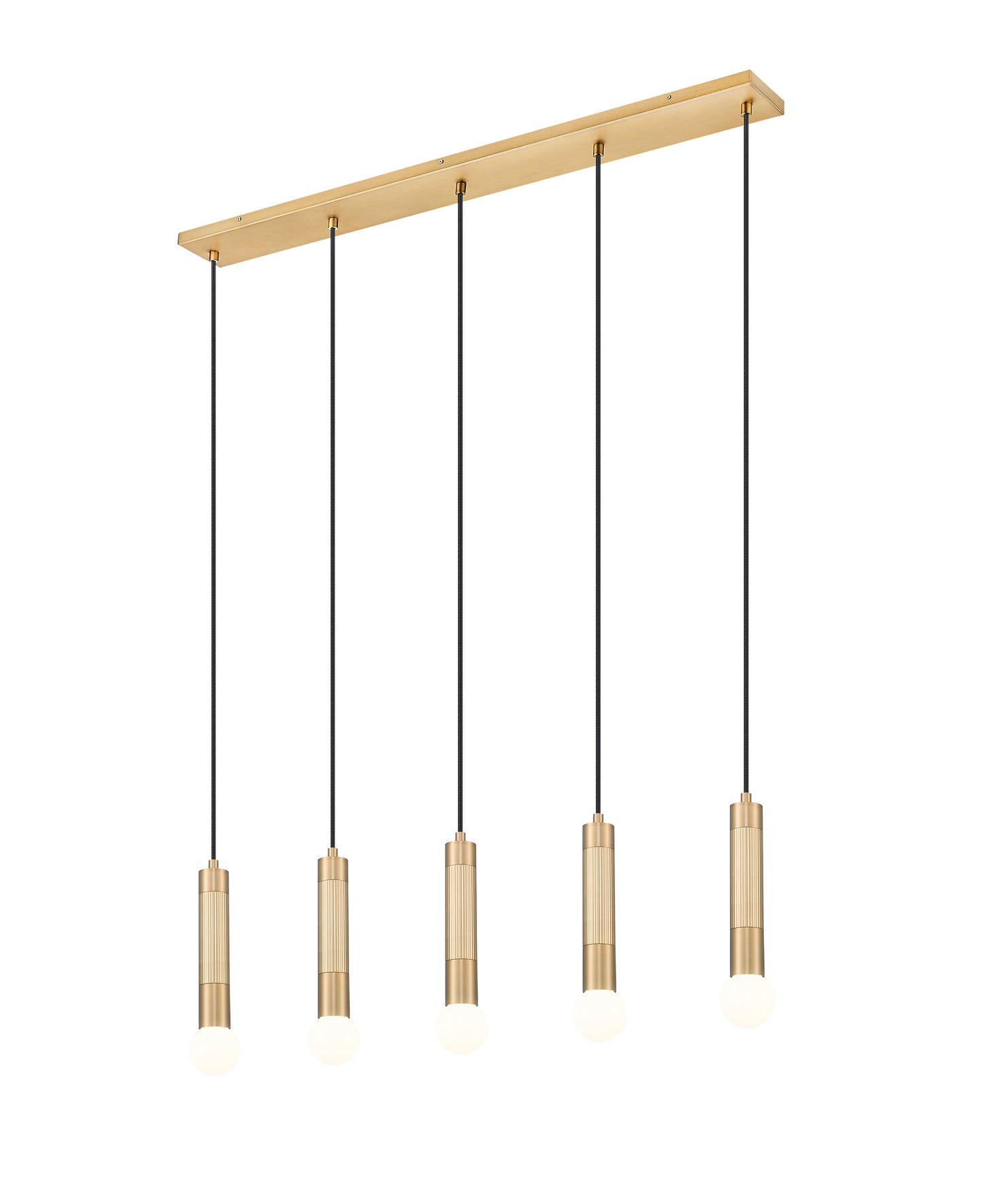 1956P-5L-MGLD - Stari 5 Light Linear 42" Chandelier - Modern Gold