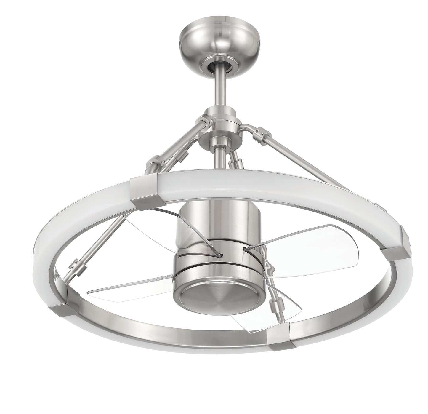 LVY24BNK4 - Levy 19" 4 Blade Ceiling Fan with Light Kit - Brushed Nickel