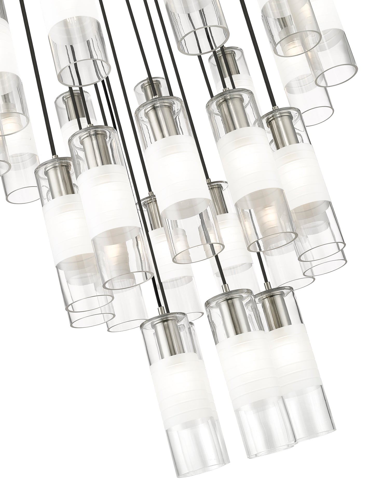 824P-27R-BN - Alton 27 Light 36" Chandelier - Brushed Nickel
