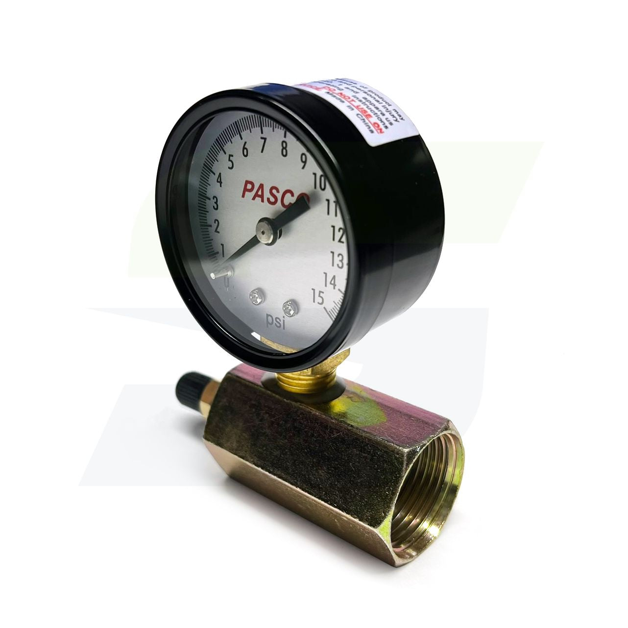 1726-10G - 2" Dial Air Test Gauge Assembly - 0 to 15 PSI - 3/4" FPT