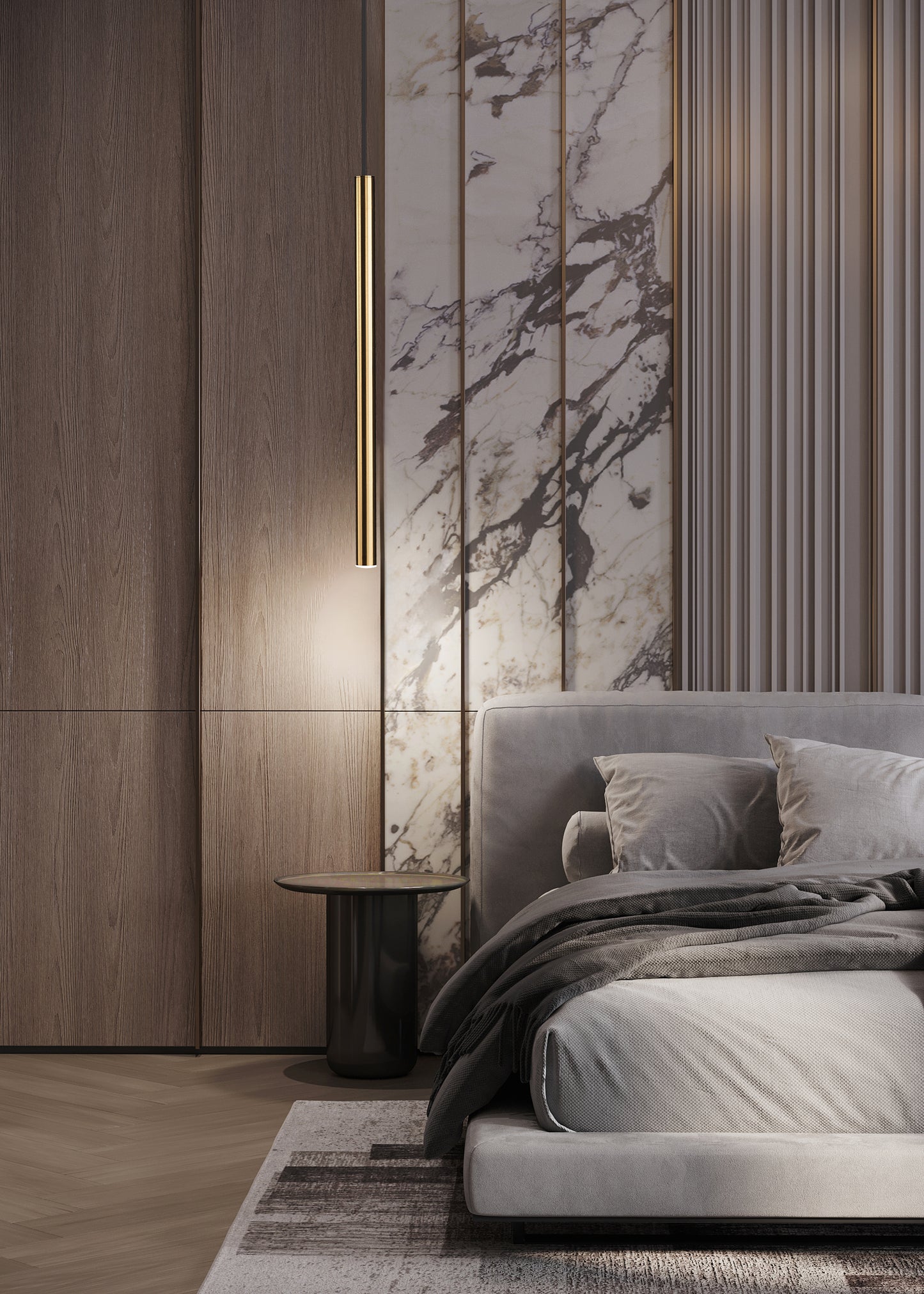 919MP24-MGLD-LED - Forest 1 LightPendant 5" - Modern Gold