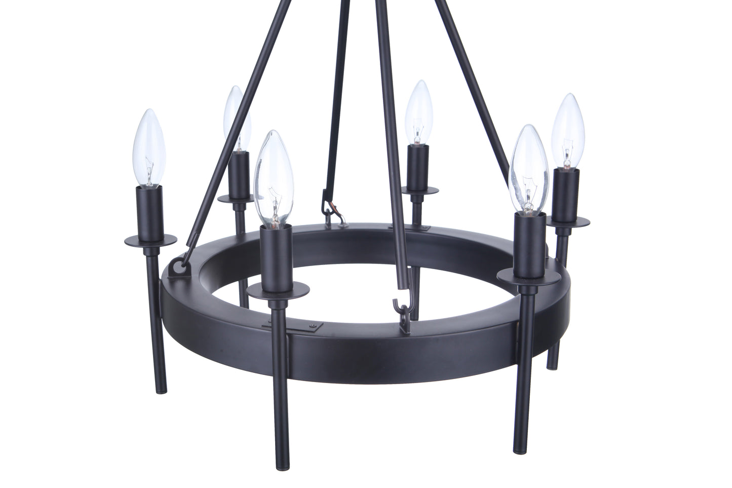 54326-FB - Larrson 6 Light 18" Wide Chandelier - Flat Black