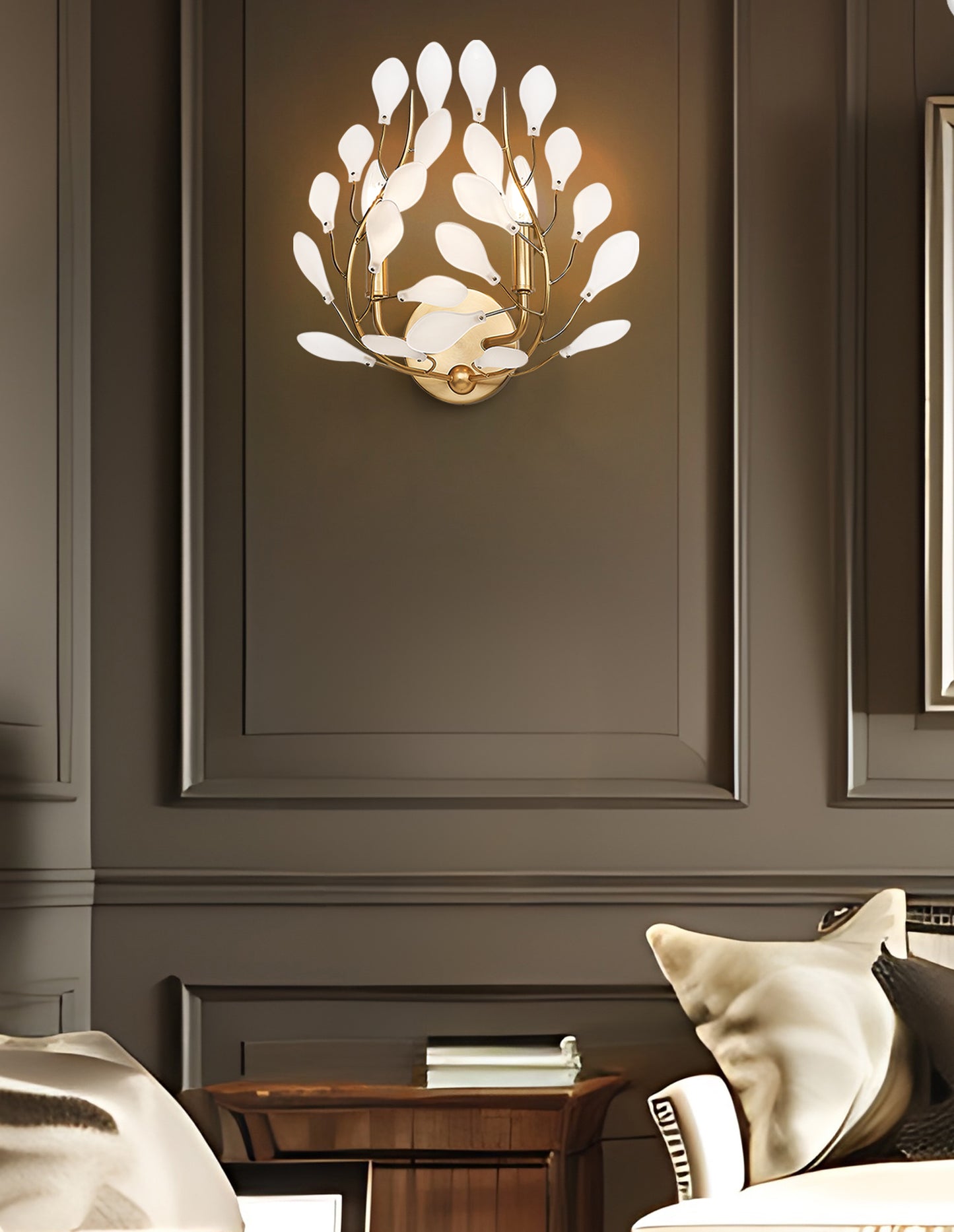 353-2S-MGLD - Claudine 2 Light Wall 14" Sconce - Modern Gold