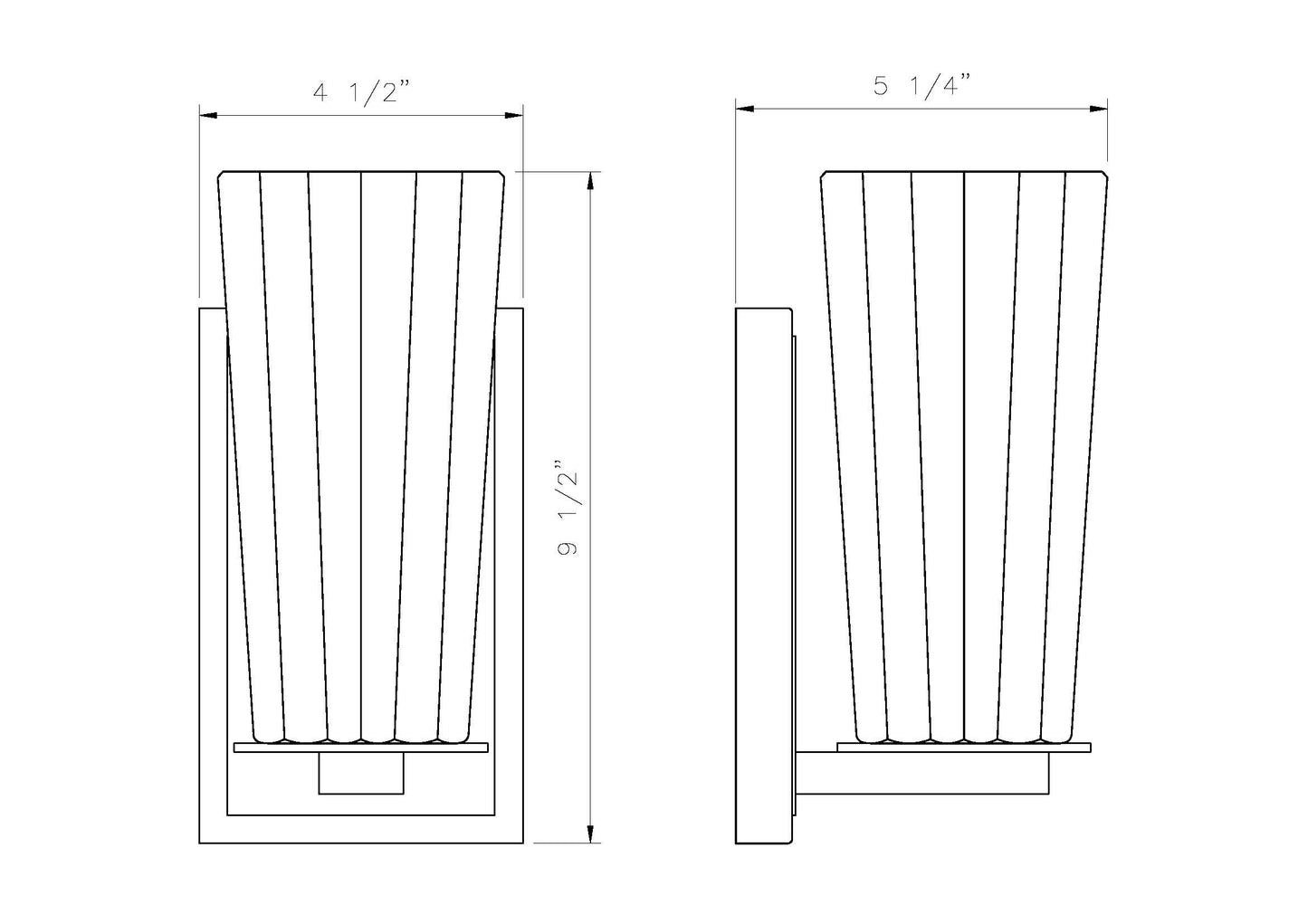 826-1S-MB - Titus 1 Light Wall 10" Sconce - Matte Black
