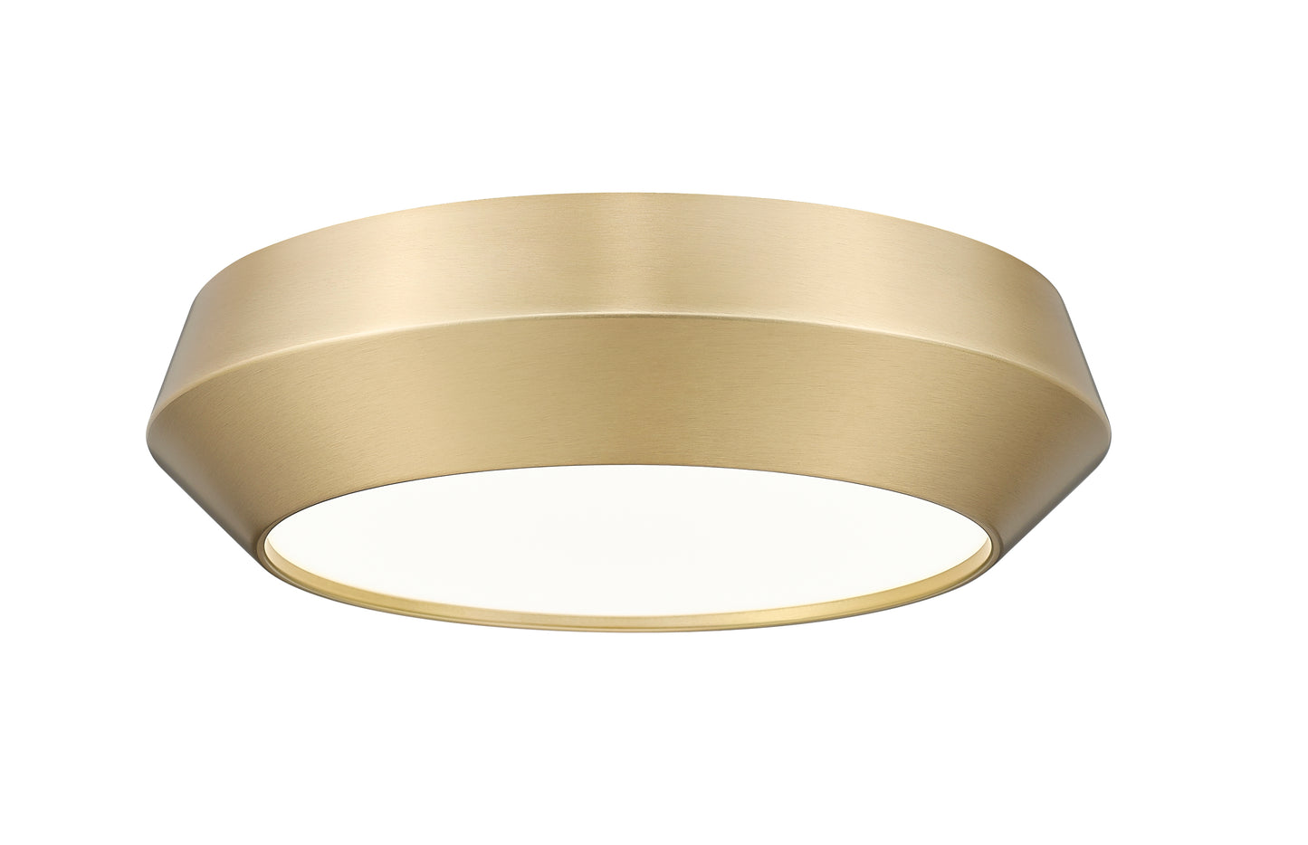 7701F12-MGLD-LED - Quasars 1 Light Flush 12" Mount - Modern Gold