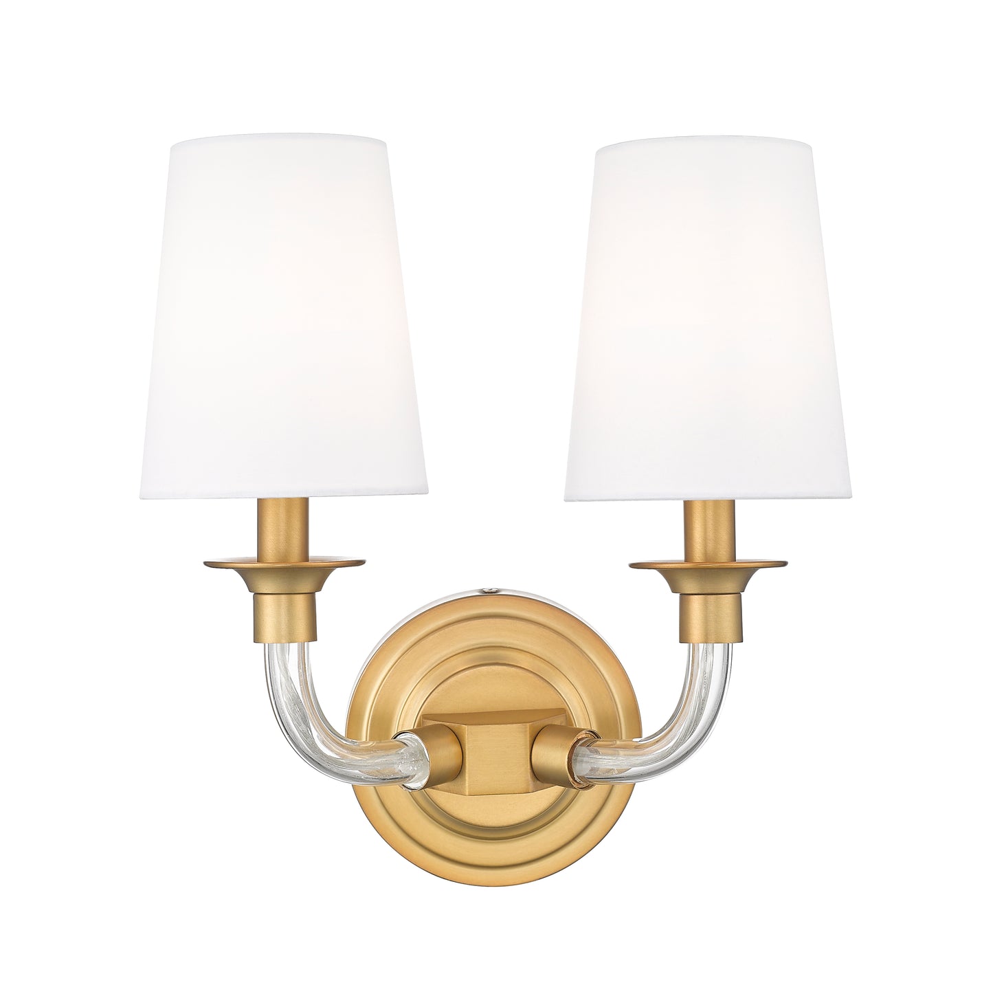 1950-2S-RB - Katerina 2 Light Wall 13" Sconce - Rubbed Brass