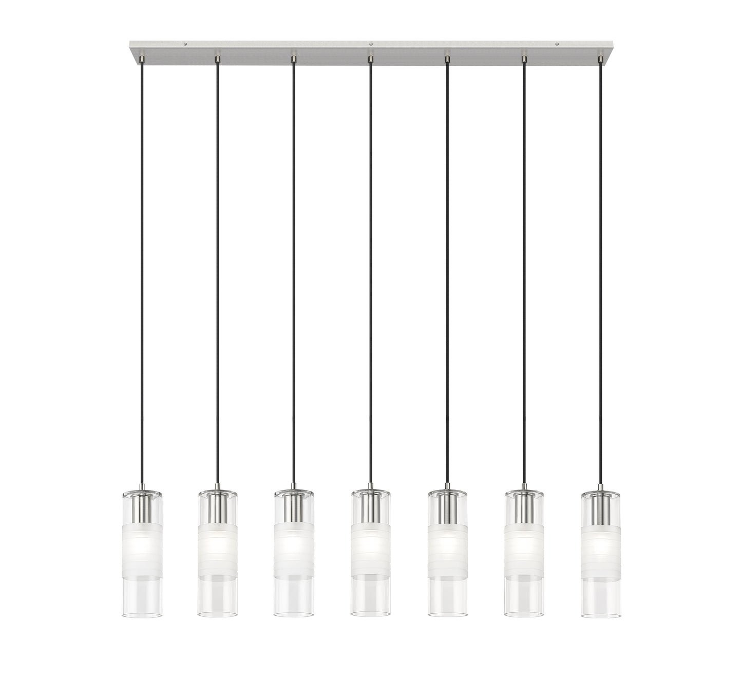 824P-7L-BN - Alton 7 Light Linear 54" Chandelier - Brushed Nickel